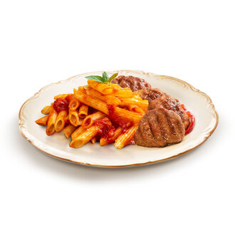 Mangalda Köfte Ve Köz Domates Soslu Penne görseli