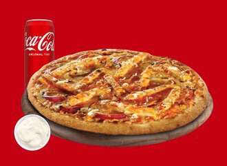 Orta Boy Buffalo Pizza & Kutu İçecek & Sos Menü görseli