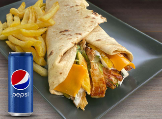 Cheddarlı Soba Tavuk Dürüm görseli