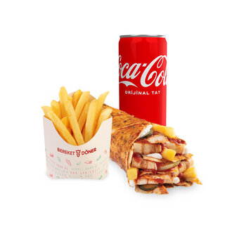 Coca Cola Fırsatı Medium Tavuk Döner Dürüm Menü görseli