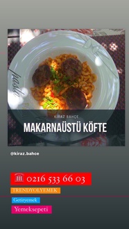 Makarna Üstü Köfte görseli