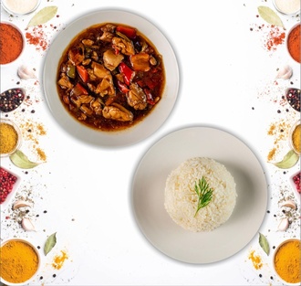 Barbekü Soslu Tavuk & Pirinç Pilavı görseli