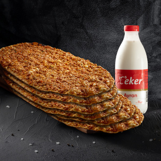 6 Lahmacun + Litrelik Ayran görseli