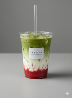 Iced Strawberry Matcha Latte görseli