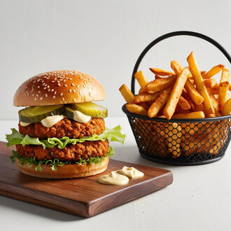 Double Tavuk Burger görseli