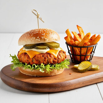 Cheese Tavuk Burger görseli