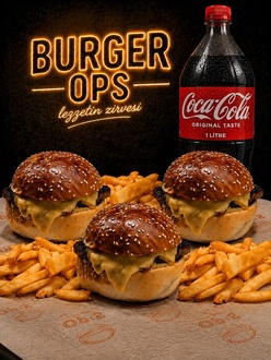 3'Lü Burger Menü görseli