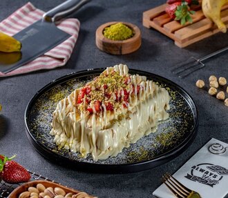 Beyaz Çikolatalı Waffle görseli