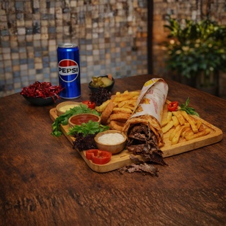 Pide Ekmeğine Et Döner Menü görseli