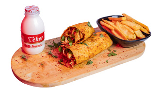 Kaşarlı Tavuk Döner Dürüm Menü 1 görseli