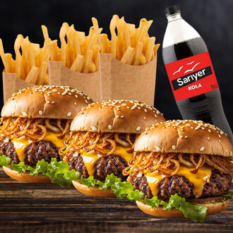 3'Lü Dana Cheeseburger Menü görseli