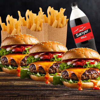 3'Lü Mexican Burger Menü görseli