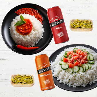 1 Meksika Soslu Tavuklu Pilav 1 Salatalı Pilav Menü görseli