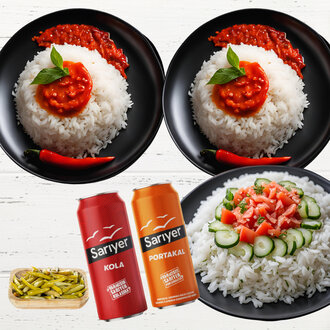 2 Meksika Soslu Pilav 1 Salatalı Pilav Menü görseli