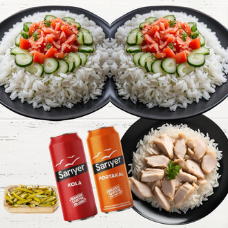 2 Salatalı Pilav 1 Tavuklu Pilav Menü görseli