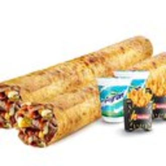 2'Li Et Döner Mega Dürüm (45 Cm) Menü görseli