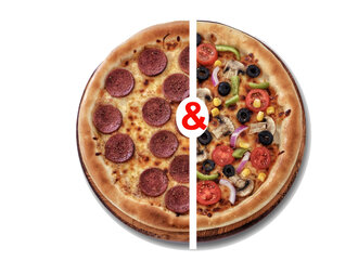 Yarıyarıya Sucuklu & Sebzeli Pizza görseli