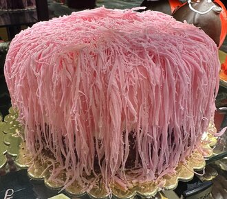 Frambuaz Saçaklı Pasta (No. 0) görseli