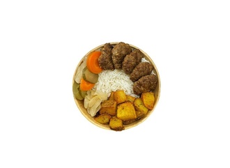 Fırında Patatesli Köfteli Pilav görseli