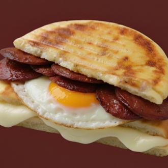 Yumurtalı Sucuklu Kaşarlı Bazlama Tost görseli