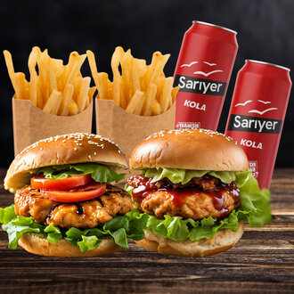 Tavuk Burger İkili Menü görseli