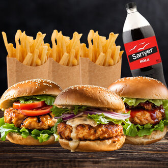 Tavuk Burger Üçlü Menü görseli