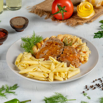 Püreli Rosto & Makarna görseli