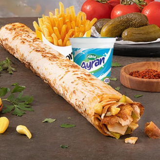 Tavuk Döner Dürüm &Eker Ayran Ayran (20 Ml) 100 Eker Tatlı Menü görseli