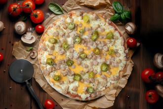 Spicy Chicken Pizza (Orta) görseli