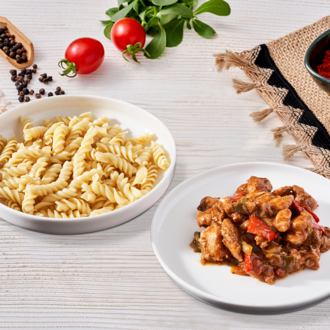 Barbekü Soslu Tavuk & Fusilli Makarna görseli