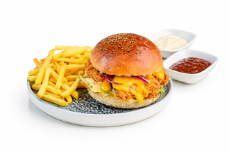 King Tavuk Cheeseburger & Patates Kızartması görseli