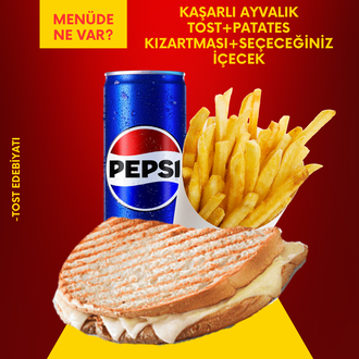 Ayvalık Ekmeğinde Kaşarlı Tost Menü görseli