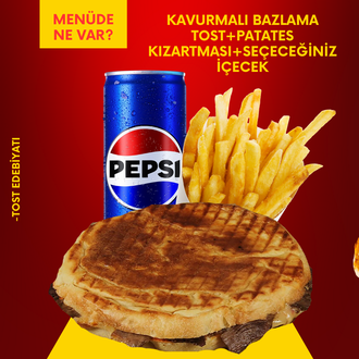 Kavurma Kaşarlı Bazlama Tost Menü görseli