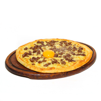 Kavurmalı Yumurtalı Kolot Peynirli Pide (Yuvrlak) görseli