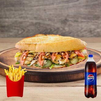 Tam Ekmek Arası Tavuk Döner Menü görseli