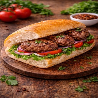Mangalda Yarım Ekmek Arası Köfte görseli