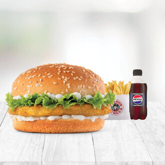 Mega Chicken Burger Menü görseli