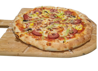 Sucuklu Karışık Pizza (Büyük Boy) görseli