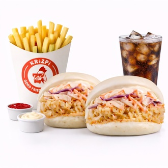 Queen Bun + İçecek + Patates Kızartması + 2 Adet Sos görseli
