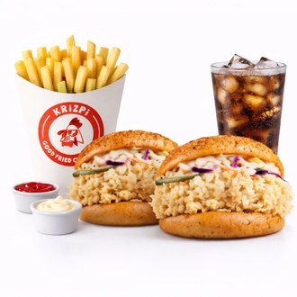 King Bun + İçecek + Patates Kızartması + 2 Adet Sos görseli