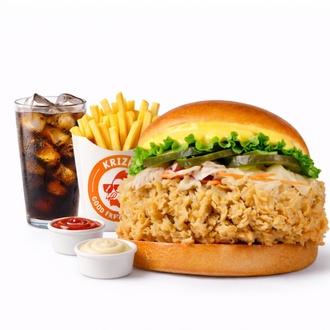 African Burger + İçecek + Patates Kızartması + 2 Adet Sos görseli