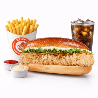 Luciviç + İçecek + Patates Kızartması + 2 Adet Sos görseli
