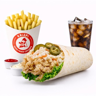 Jalapeno Wrap + İçecek + Patates Kızartması + 2 Adet Sos görseli