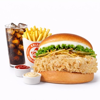 Luci Burger + İçecek + Patates Kızartması + 2 Adet Sos görseli