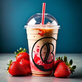 Iced Çilek Latte görseli