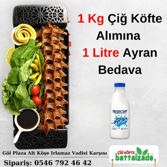 Çiğköfte 1 Kg. (500 Gr Hediye) 1 Lt. Ayran Hediye görseli