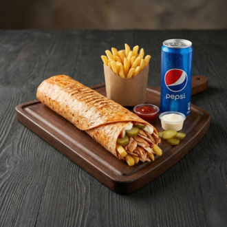 Mega Tavuk Döner Dürüm Menü 1 görseli