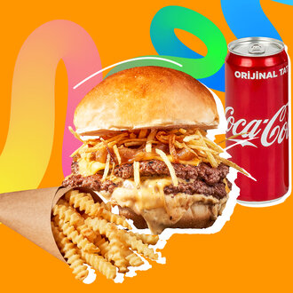 B Fırsat Menü (Seçeceğin Smash Burger & Çıtır Patates Kızartması + Seçeceğin İçecek) görseli