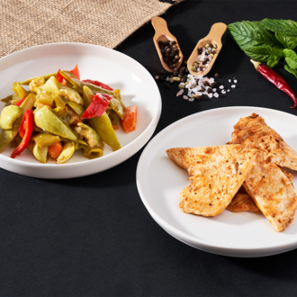 Izgara Tavuk Ve Fırında Sebze görseli