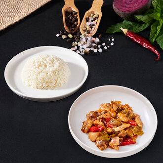 Tatlı Ekşi Soslu Tavuk Ve Basmati Pirinç Pilavı görseli